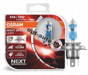  Osram NIGHT BREAKER LASER H4 12V +150% DUOBOX