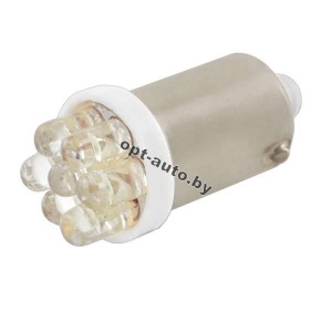 Светодиод №14-а" цоколь - 7 диодов под стеклом (BA9S-7LED)