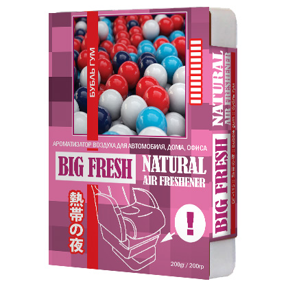 Ароматизатор под сиденье "BIG FRESH" бубль гум (200гр) BF-115  