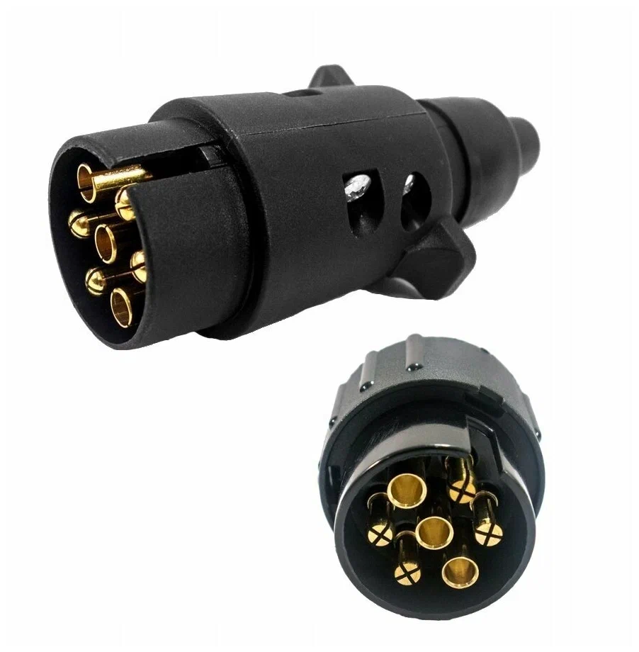 Разъем прицепа Вилка прицепа 7PIN пластиковая (на защелке) Artway ATW006