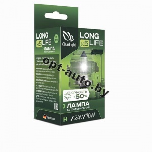 Автолампы Clearlight H1 24V-70W LongLife (MLH1LL 24V)
