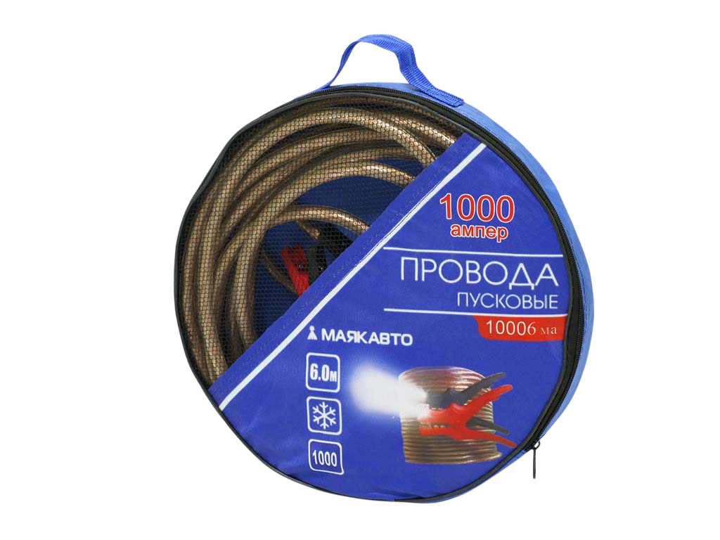 Провода прикуривателя силикон 1000А МАЯК - 6,0 метра МАЯКАВТО™