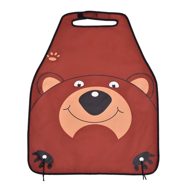 Защита на спинку переднего сиденья (Кикмат/Незапинайка) Little Car 60х48 см (Мишка коричневый)