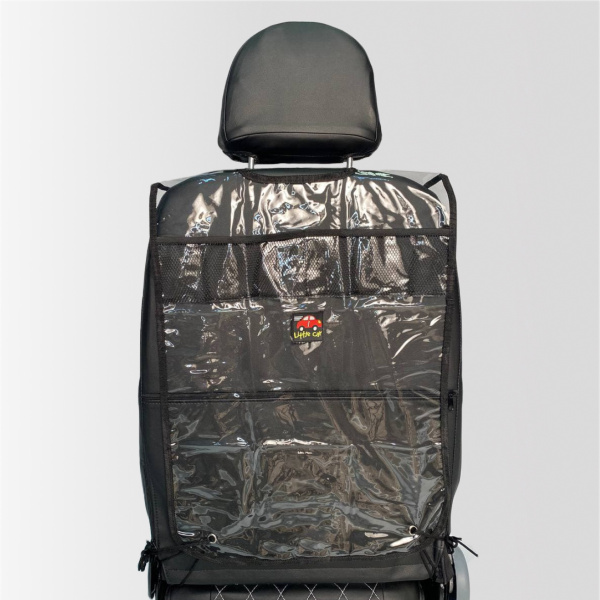 Защита - органайзер на спинку переднего сиденья (Кикмат/Незапинайка) Little Car (Черный кант)