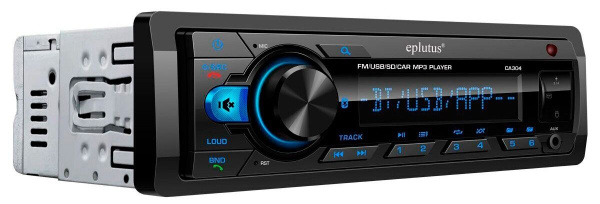 Автомагнитола Eplutus CA304 евро разъём, с теплоотводом, Bluetooth, 24 В, 2 USB/SD TF на 64 Гб, AUX, MP3, 45 Вт