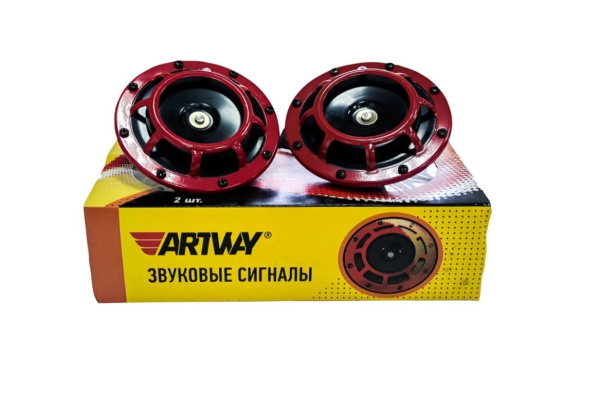 Сигнал звуковой Artway AW-001, 12В, с реле, 105дб, 400Hz/335Hz, длина 125мм