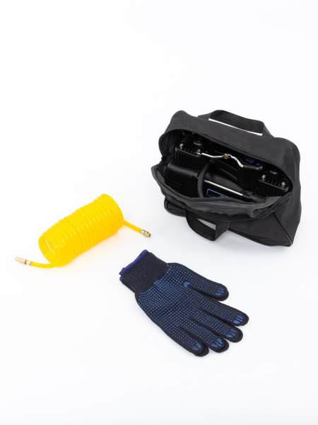 Компрессор 2-ух цилиндр. Black Prime BP002 в кейсе, цифр. дисплеем, автостоп