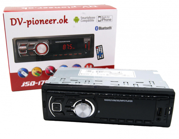 Автомагнитола Pioneer евро разъём, встроенный Bluetooth