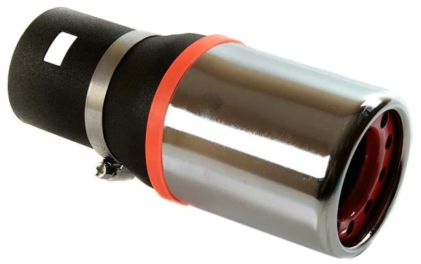 Насадка на глушитель № 636/608 Haktan HT хром D=48-58 хомут (29378)