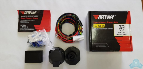 Разъем прицепа+электр. унив. к-т Smart Connect Artway 1.9м 7-контактная обновленная (SC-100 N_p)