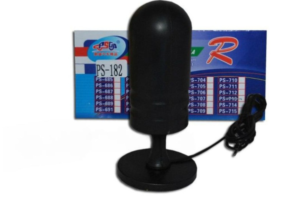 Антенна PS-182 активная магнитная, пластик прямой 16 см, диаметр 75 мм