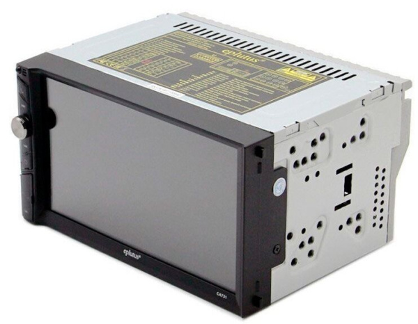 Автомагнитола Eplutus CA711 с встр. монитор 7 дюйм, MP3-MP5, AUX, евро разъём, с теплоотводом, Bluetooth, сенсор дисплей