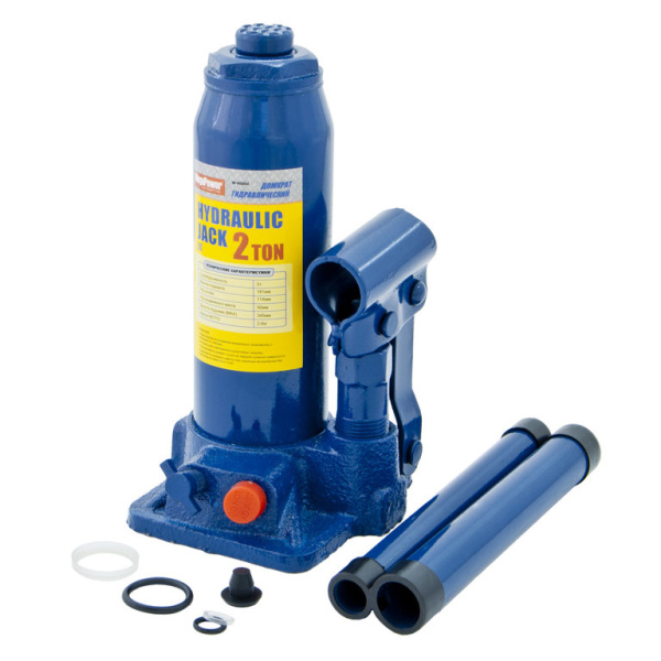 Домкрат гидравлический  2т h=181-345мм MEGAPOWER (M-90204) с клапаном